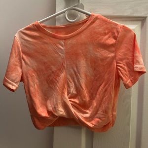 SHEIN tie dye twist hem tee